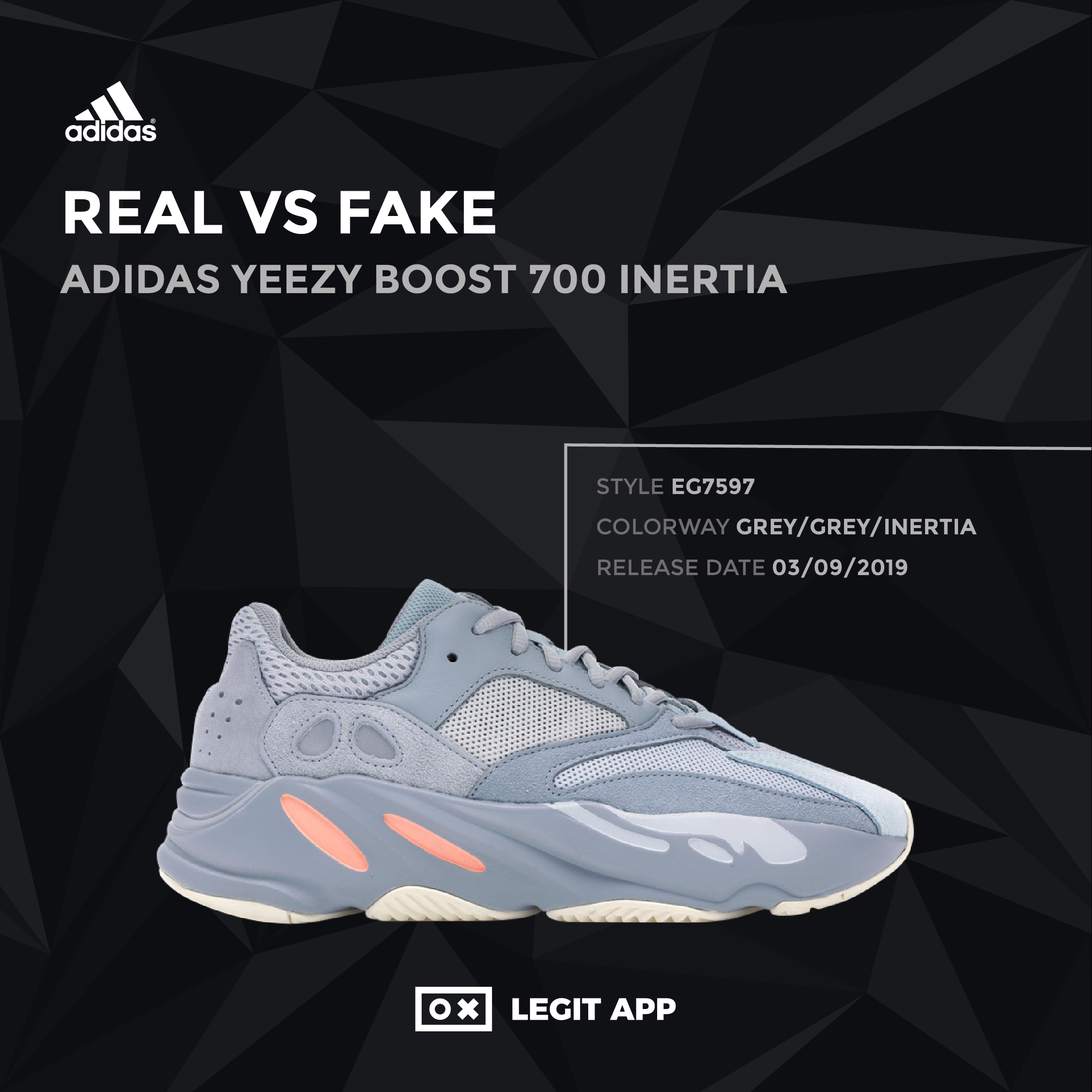 REAL VS REPLICA - adidas Yeezy Boost Inertia | LEGIT APP
