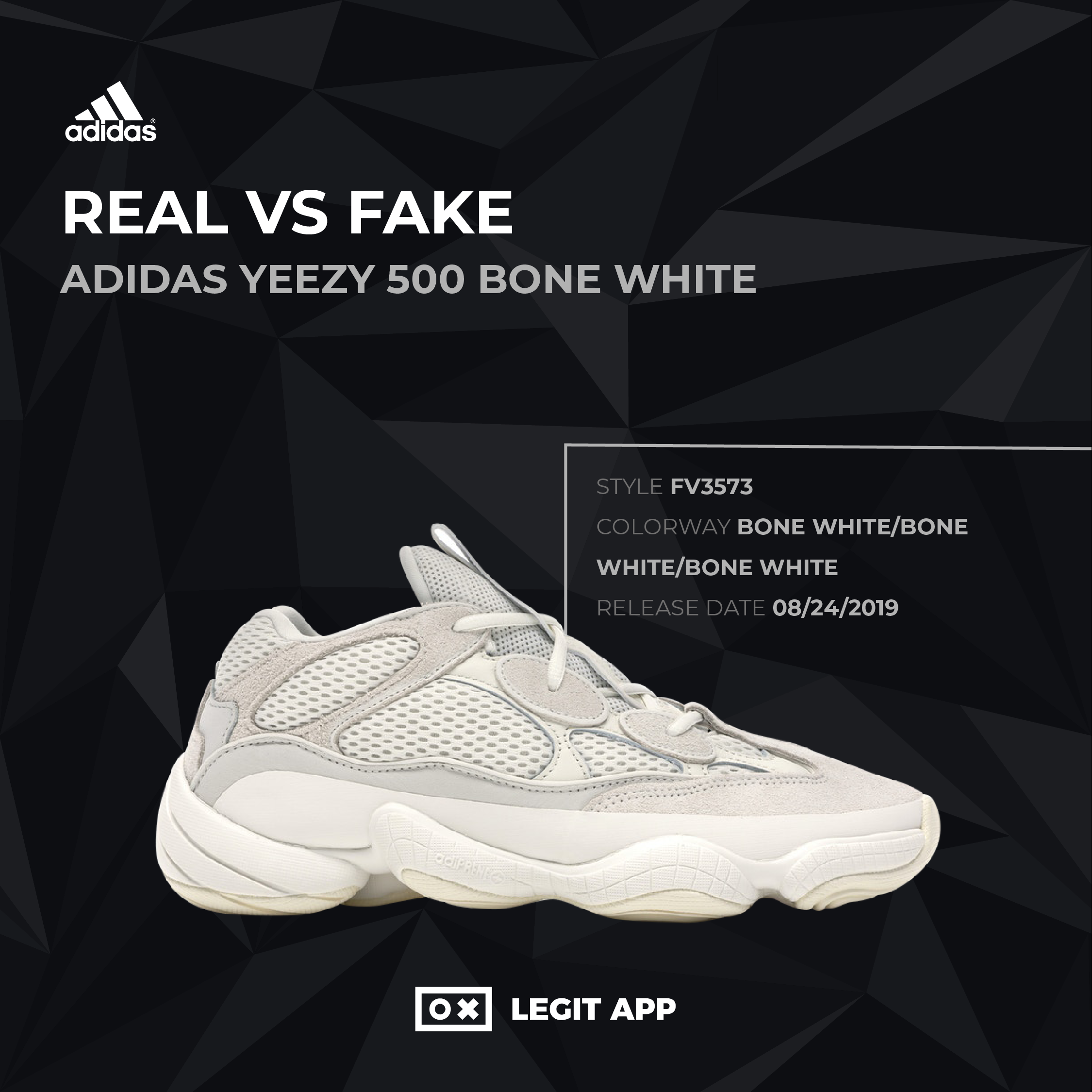 REAL REPLICA - adidas Yeezy Bone White | LEGIT APP