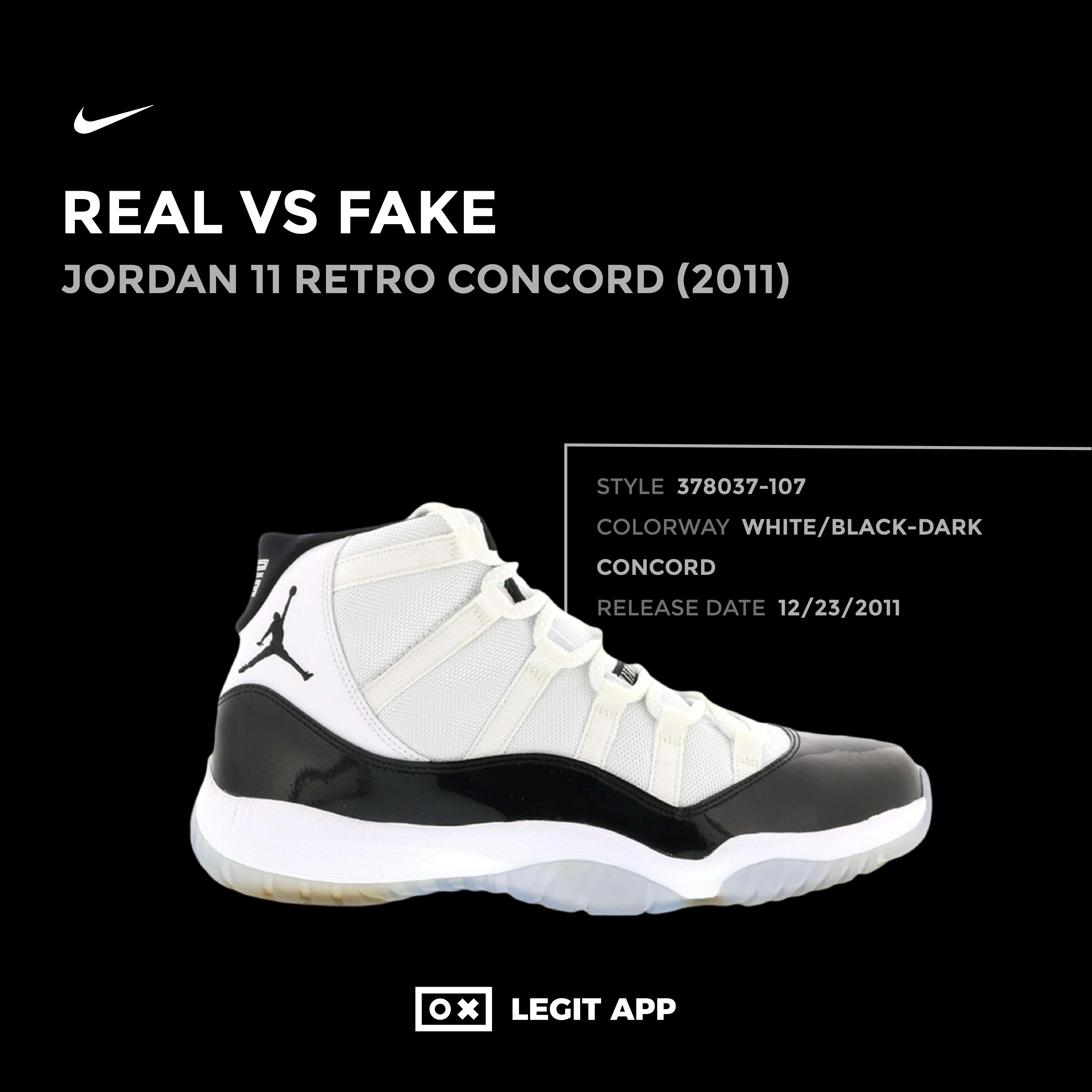 Real VS The Best Fake Jordan 11 Concord Review 