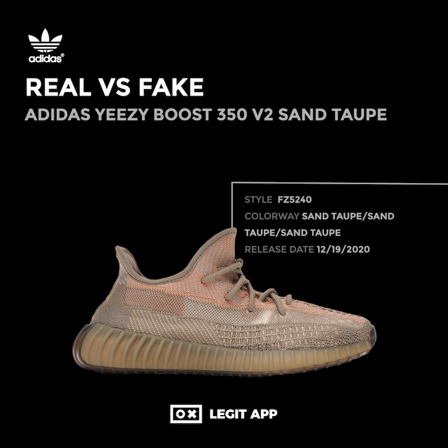 真假对比- adidas Yeezy Boost 350 V2 Sand Taupe | LEGIT APP