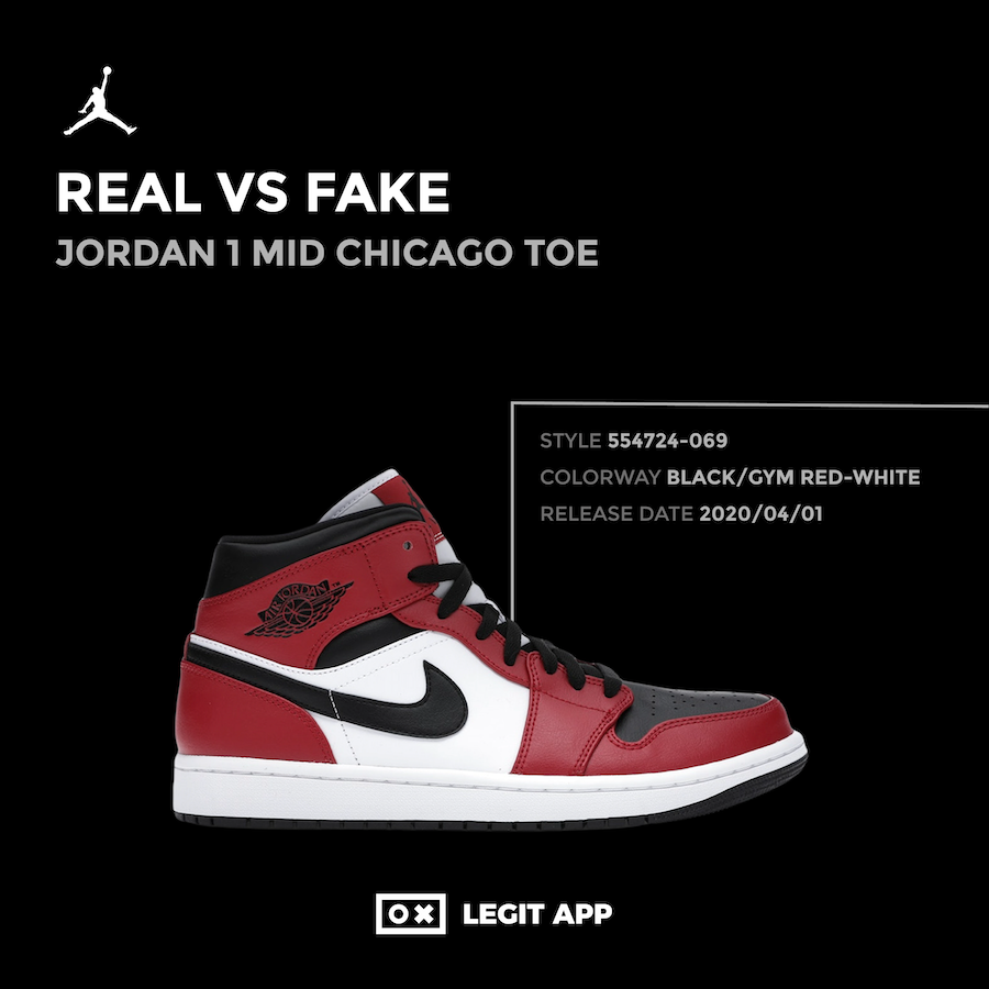 fake vs real jordan 1 chicago